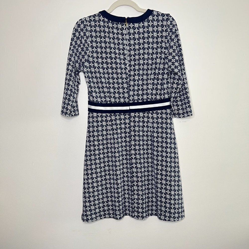 Draper James Honeycomb Floral Dress Reese Witherspoon Contrast Waistband DRK0288 - Picture 7 of 11
